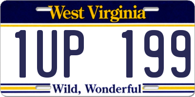 WV license plate 1UP199