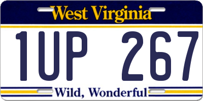 WV license plate 1UP267