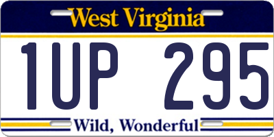 WV license plate 1UP295