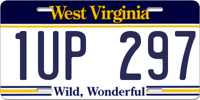 WV license plate 1UP297