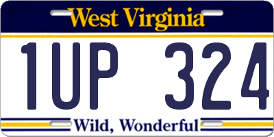 WV license plate 1UP324