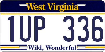 WV license plate 1UP336