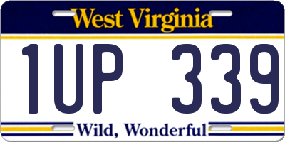 WV license plate 1UP339