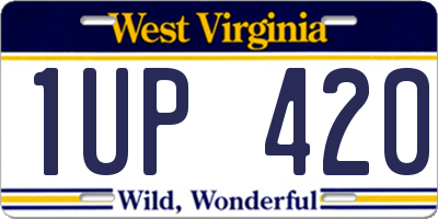 WV license plate 1UP420