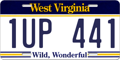 WV license plate 1UP441