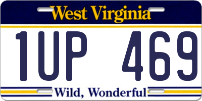 WV license plate 1UP469