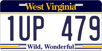 WV license plate 1UP479