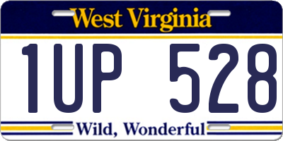 WV license plate 1UP528