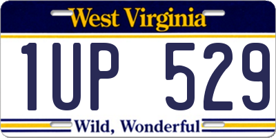 WV license plate 1UP529
