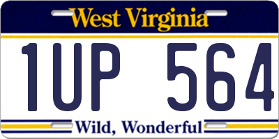 WV license plate 1UP564