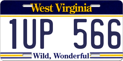 WV license plate 1UP566