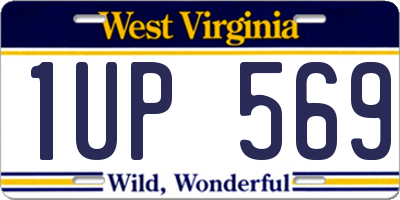 WV license plate 1UP569
