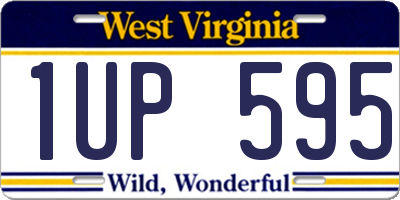 WV license plate 1UP595