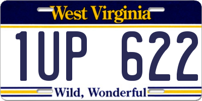 WV license plate 1UP622