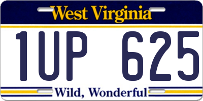 WV license plate 1UP625