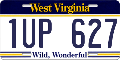 WV license plate 1UP627