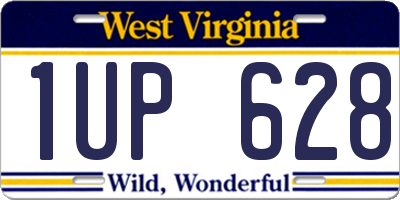WV license plate 1UP628