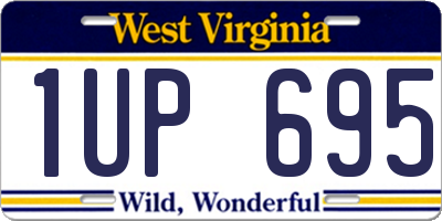 WV license plate 1UP695
