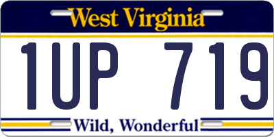 WV license plate 1UP719