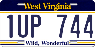WV license plate 1UP744