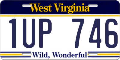 WV license plate 1UP746