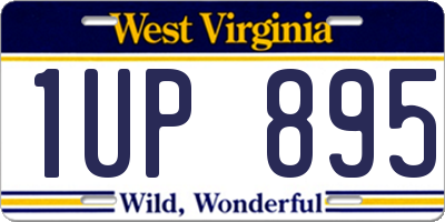 WV license plate 1UP895