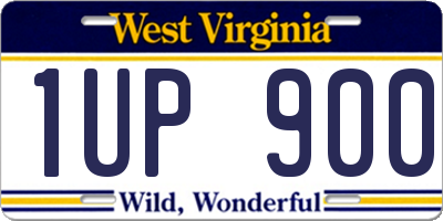 WV license plate 1UP900