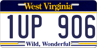 WV license plate 1UP906