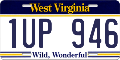 WV license plate 1UP946