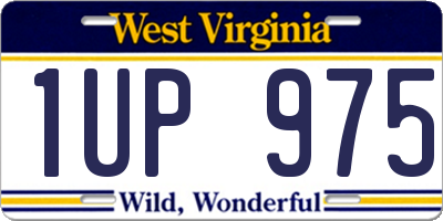 WV license plate 1UP975