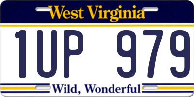 WV license plate 1UP979