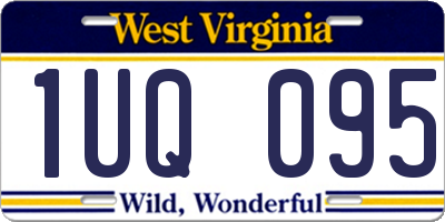 WV license plate 1UQ095