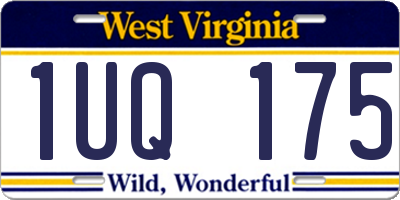 WV license plate 1UQ175