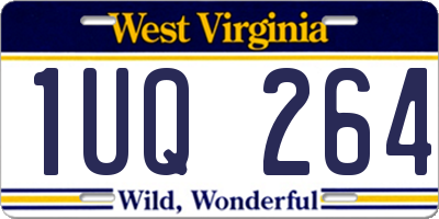 WV license plate 1UQ264