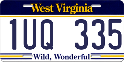 WV license plate 1UQ335