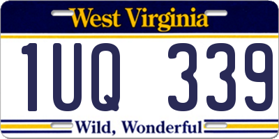 WV license plate 1UQ339