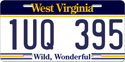 WV license plate 1UQ395