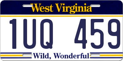 WV license plate 1UQ459