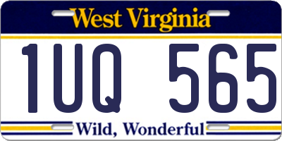 WV license plate 1UQ565