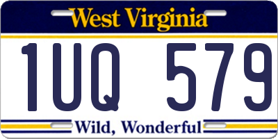 WV license plate 1UQ579