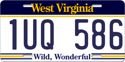 WV license plate 1UQ586