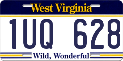 WV license plate 1UQ628