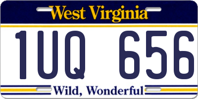 WV license plate 1UQ656