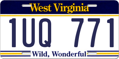 WV license plate 1UQ771