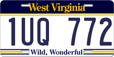 WV license plate 1UQ772