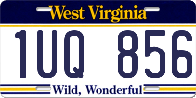 WV license plate 1UQ856