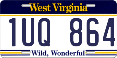 WV license plate 1UQ864