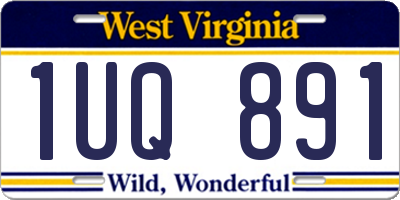 WV license plate 1UQ891