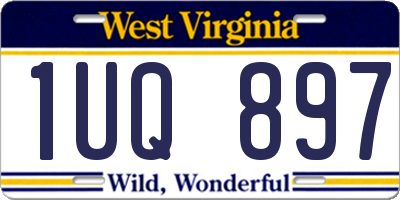 WV license plate 1UQ897