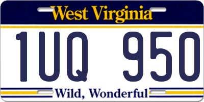 WV license plate 1UQ950